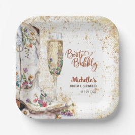 Laarzen en Bubble Western Bruid Wild West Country Papieren Bordje