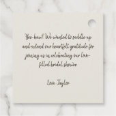 Laarzen en Bubble Western Vrijgezellenfeest Bedankjes Labels (Achterkant)