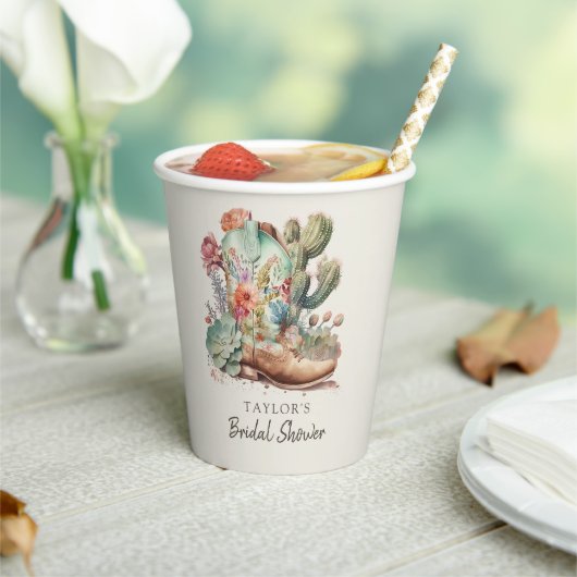 Laarzen en Bubble Western Vrijgezellenfeest Papieren Bekers (Insitu)