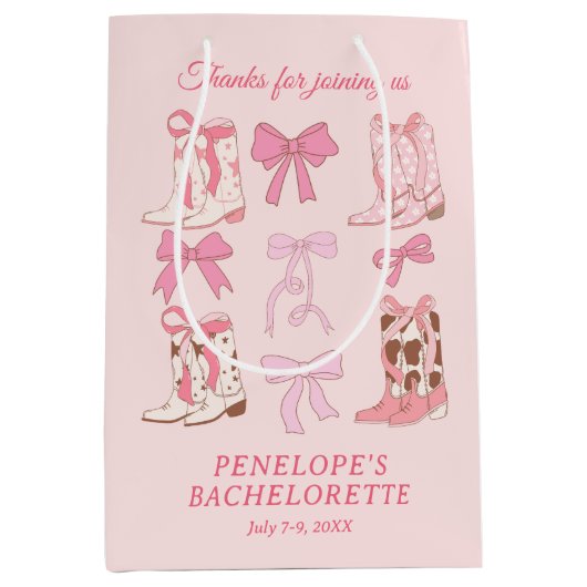 Laarzen en Strikjes Westerse Persoonlijke Cadeauta Medium Cadeauzakje (Voorkant)