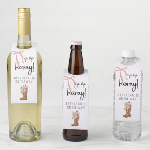 Laarzen en strikken fles ophanglabels flessenhanger
