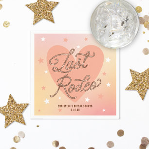 Laarzen Laatste Rodeo Cowboy Retro Bruiloftsfeest Servet