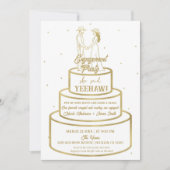 Laarzen Liefde & Botercremecake Westerse Bruiloft Kaart (Voorkant)