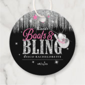 Laarzen 'n Bling Disco Bachelorette ID925 Bedankjes Labels (Voorkant)
