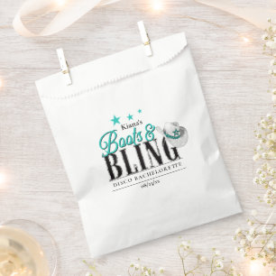 Laarzen 'n Bling Disco Bachelorette Teal ID925 Bedankzakje