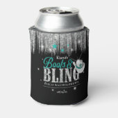 Laarzen 'n Bling Disco Bachelorette Teal ID925 Blikjeskoeler (Blikje Achterkant)