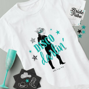 Laarzen 'n Bling Disco Darlin' Teal ID925 T-shirt