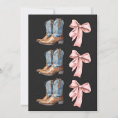 Laarzen of Bogen Blauw Roze Jongen Meisje Geslacht Kaart (Achterkant)