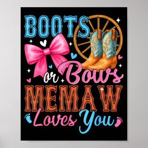 Laarzen Of Bogen Oma Memaw Houdt Van Jou Geslacht Poster