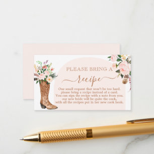 Laarzen of bogen Vrijgezellenfeest Recept Kaart Aa