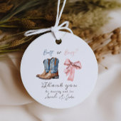 Laarzen of Bows Blauw Roze Geslacht Onthulling Par Bedankjes Labels