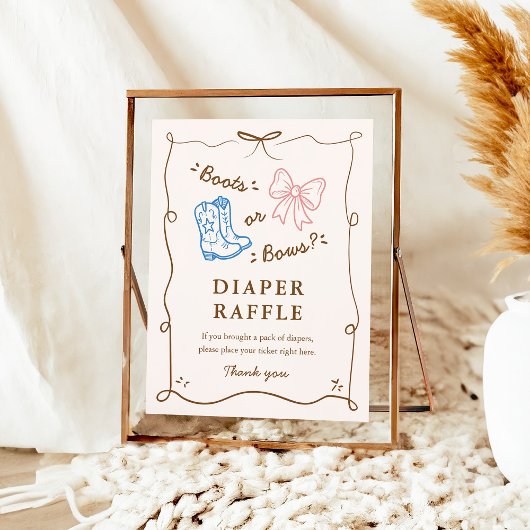 Laarzen of Bows Luier Raffle Game Poster