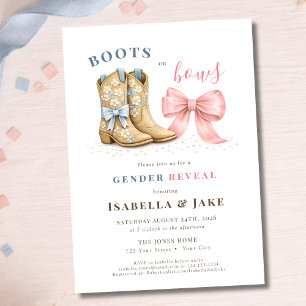 Laarzen of Strik Gender Reveal Kaart