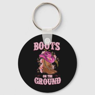 Laarzen op de grond Boot Cowboy Western Cowgirl Li Sleutelhanger
