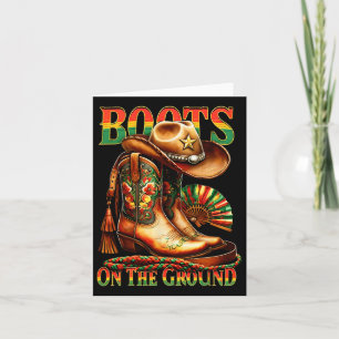 Laarzen op de grond Boot Juneteenth Black Cowgirl Kaart