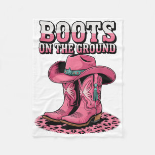 Laarzen op de grond Country Cowboy Western Cowgirl Fleece Deken