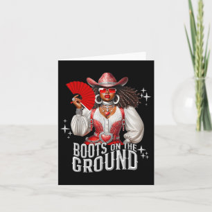 Laarzen op de grond Cowboy Western Cowgirl Linedan Kaart