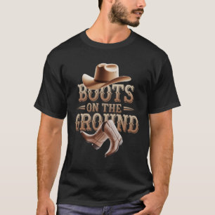 Laarzen op de grond Cowgirl Linedance Cowboy West T-shirt