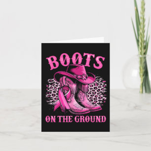 Laarzen op de grond Cowgirl Westerne borstkanker Kaart