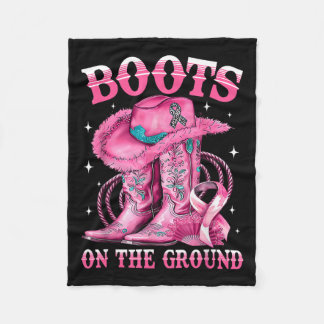 Laarzen Op De Grond Cowgirl Westerse Borstkanker Fleece Deken