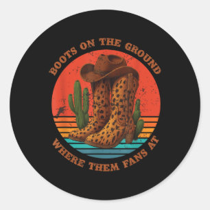 Laarzen op de grond fans waar ze fans bij Graphi Ronde Sticker