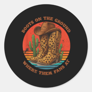 Laarzen op de grond fans waar ze fans bij Graphi Ronde Sticker