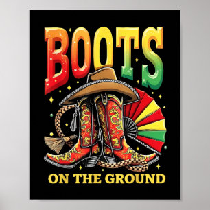 Laarzen op de grond Juneteenth Cowgirl Country Wes Poster