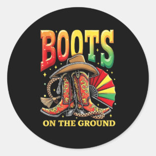 Laarzen op de grond Juneteenth Cowgirl Country Wes Ronde Sticker