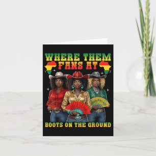 Laarzen op de grond Juneteenth Cowgirl waar ze Kaart