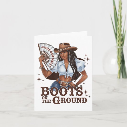 Laarzen op de grond Linedance Kaart (Voorkant)