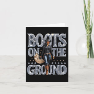 Laarzen op de grond Linedance Western Cowgirl Boot Kaart