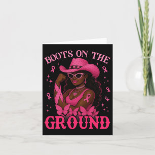 Laarzen op de grond Roze Cowgirl Borstkanker West Kaart