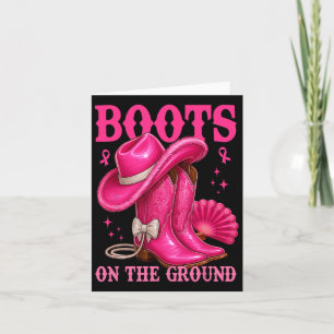 Laarzen op de grond Roze Cowgirl Borstkanker West Kaart