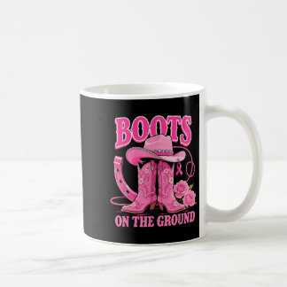 Laarzen op de grond Roze Cowgirl Borstkanker West Koffiemok