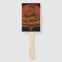 Laarzen op de grond - Westerne Vibe Hand Fans