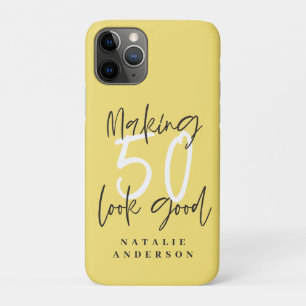 Laat 50 er goed uitzien chique verjaardag iPhone 11 pro hoesje