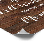 Laat advies en goede wensen Houten landelijke chiq Poster (Hoek)