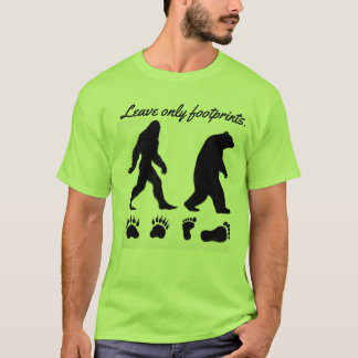 Laat alleen voetafdrukken achter. t-shirt