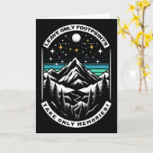 Laat Alleen Voetafdrukken Neem Alleen Herinneringe Kaart (Gele Bloem)