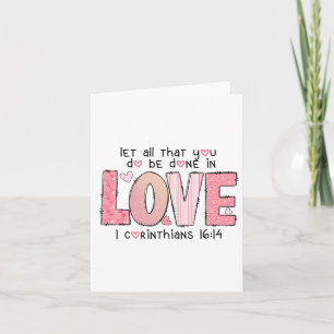 Laat alles wat je hebt gedaan liefde Bijbelvers Va Kaart