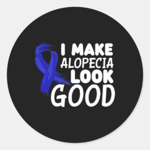 Laat Alopecia er goed uitzien Leuke Alopecia Warri Ronde Sticker