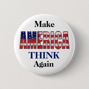 Laat Amerika opnieuw denken Ronde Button 5,7 Cm