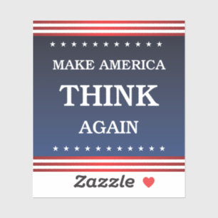 Laat Amerika opnieuw nadenken - Anti-Trump Biden B Sticker