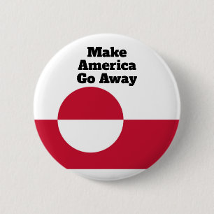 Laat Amerika verdwijnen - Groenland vlag Ronde Button 5,7 Cm
