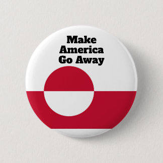 Laat Amerika verdwijnen - Groenland vlag Ronde Button 5,7 Cm