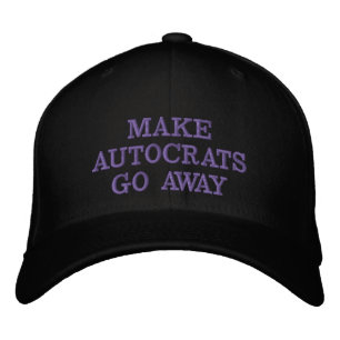 Laat autocraten weggaan (alternatief) geborduurd P Geborduurde Pet
