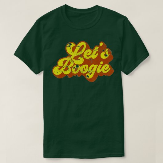 Laat Boogie Dansend 1980s Disco Thleed Pa T-shirt (Design voorkant)
