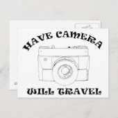 Laat camera reizen briefkaart (Voorkant / Achterkant)