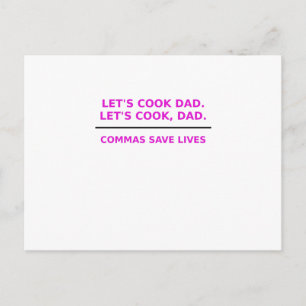 Laat Cook Papa's eten om levens te redden Briefkaart