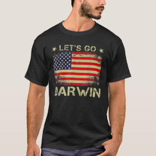 Laat de Amerikaanse vlag van Darwin los. T-shirt